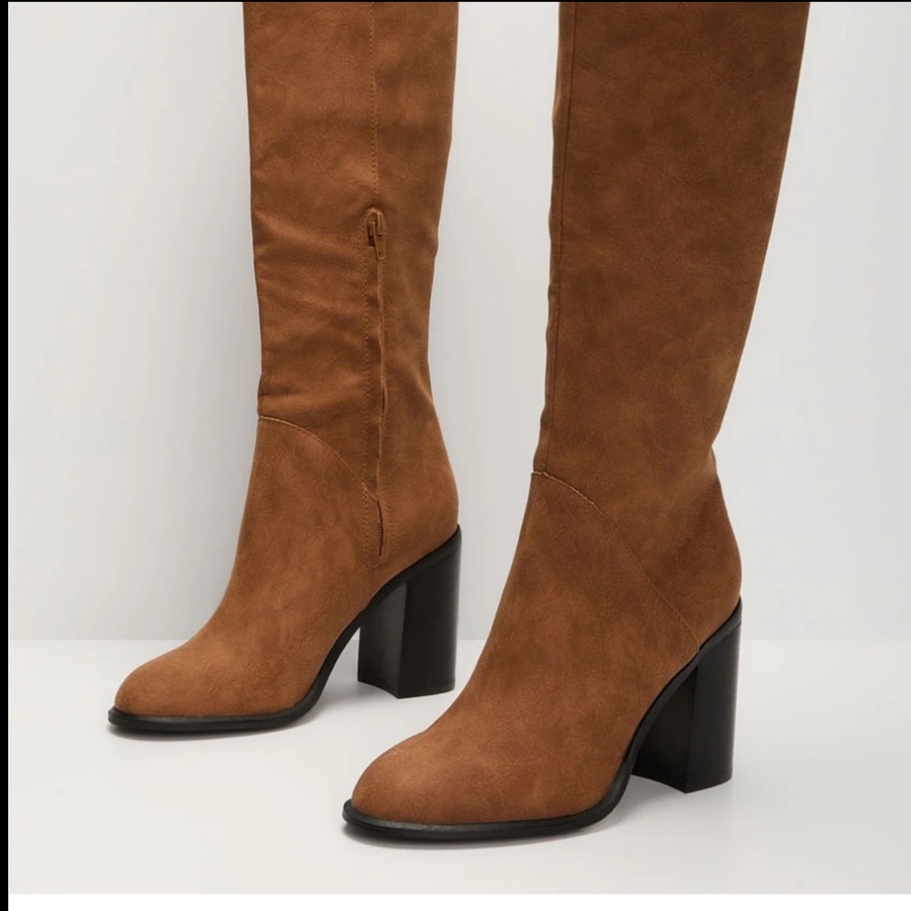 OASIS SOCIETY Shiloh Always Here Block Heel Knee High Boots NIB